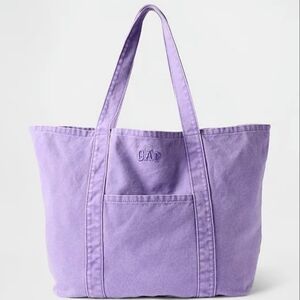 GAP logo tote bag in wisteria blossom purple